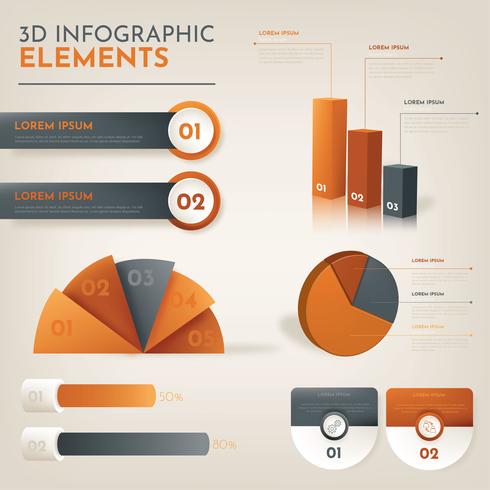 Infografía 3D Vector Pack