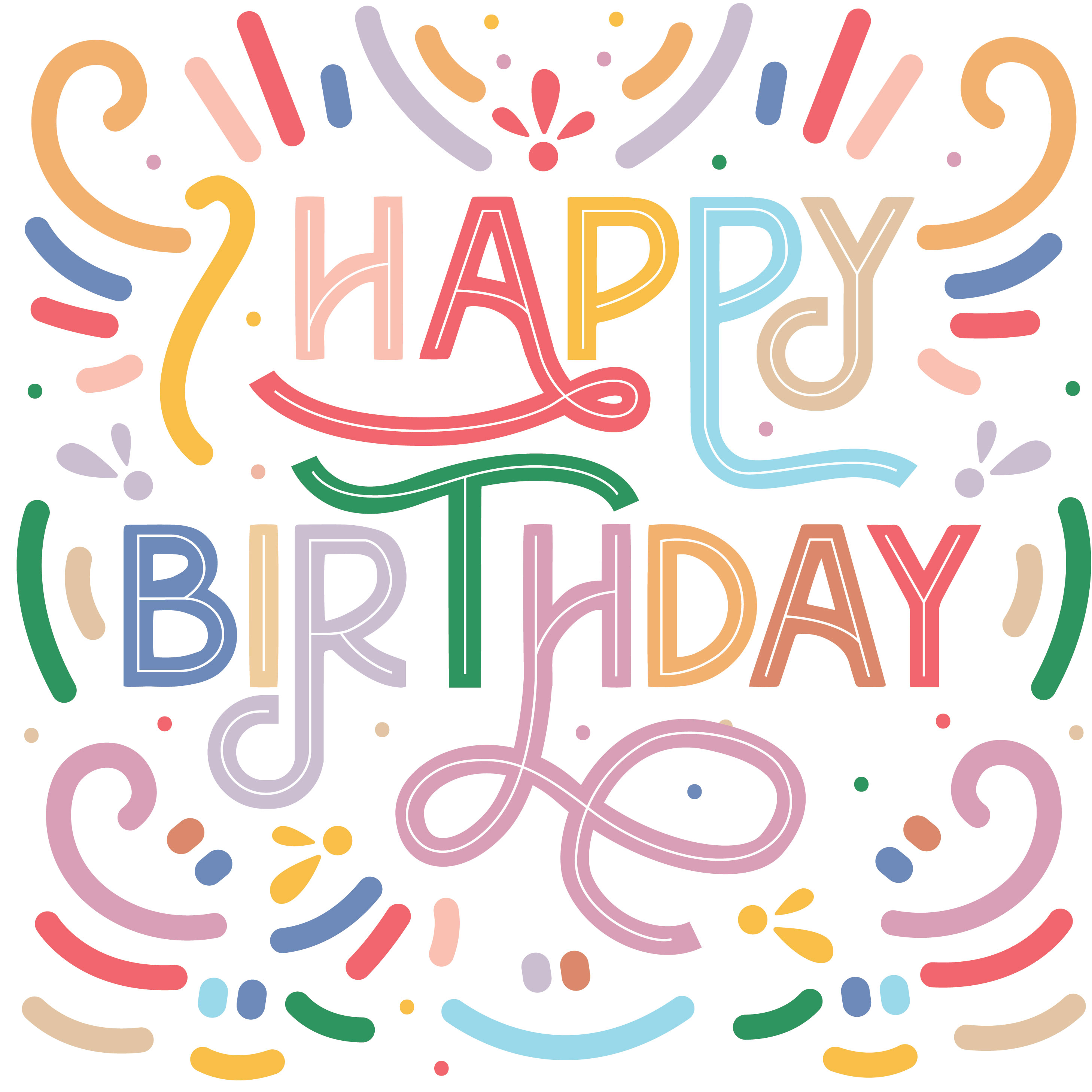 Happy Birthday Background Vector Free