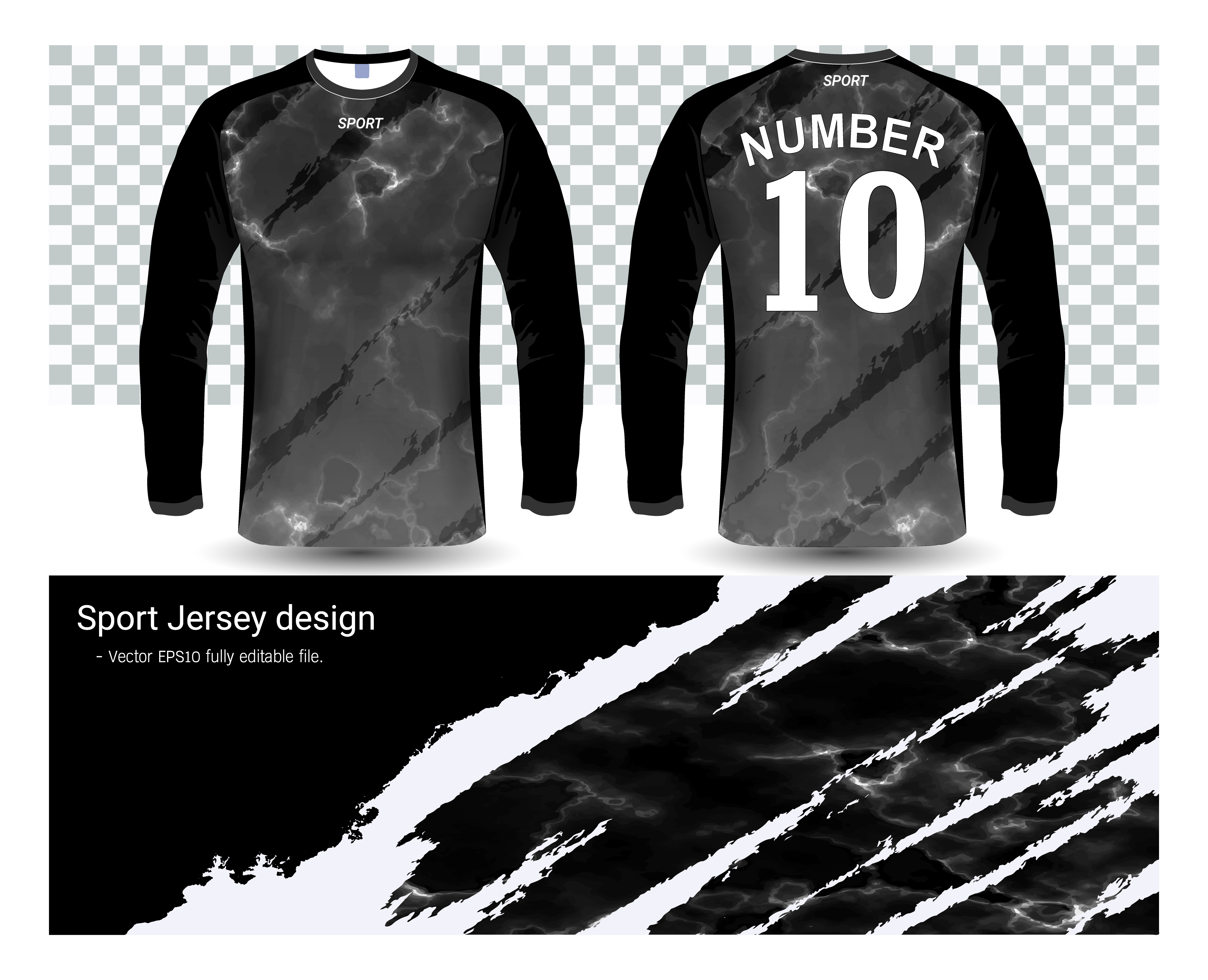 Download Long sleeve soccer jerseys t-shirts mockup template. 556551 - Download Free Vectors, Clipart ...