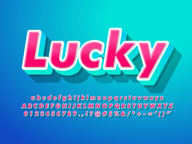 Bright And Vibrant Font Effect vector