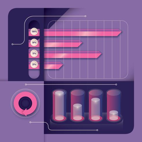 Elementos gráficos de información 3D vector