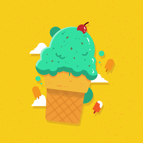 Vector de helado de verano