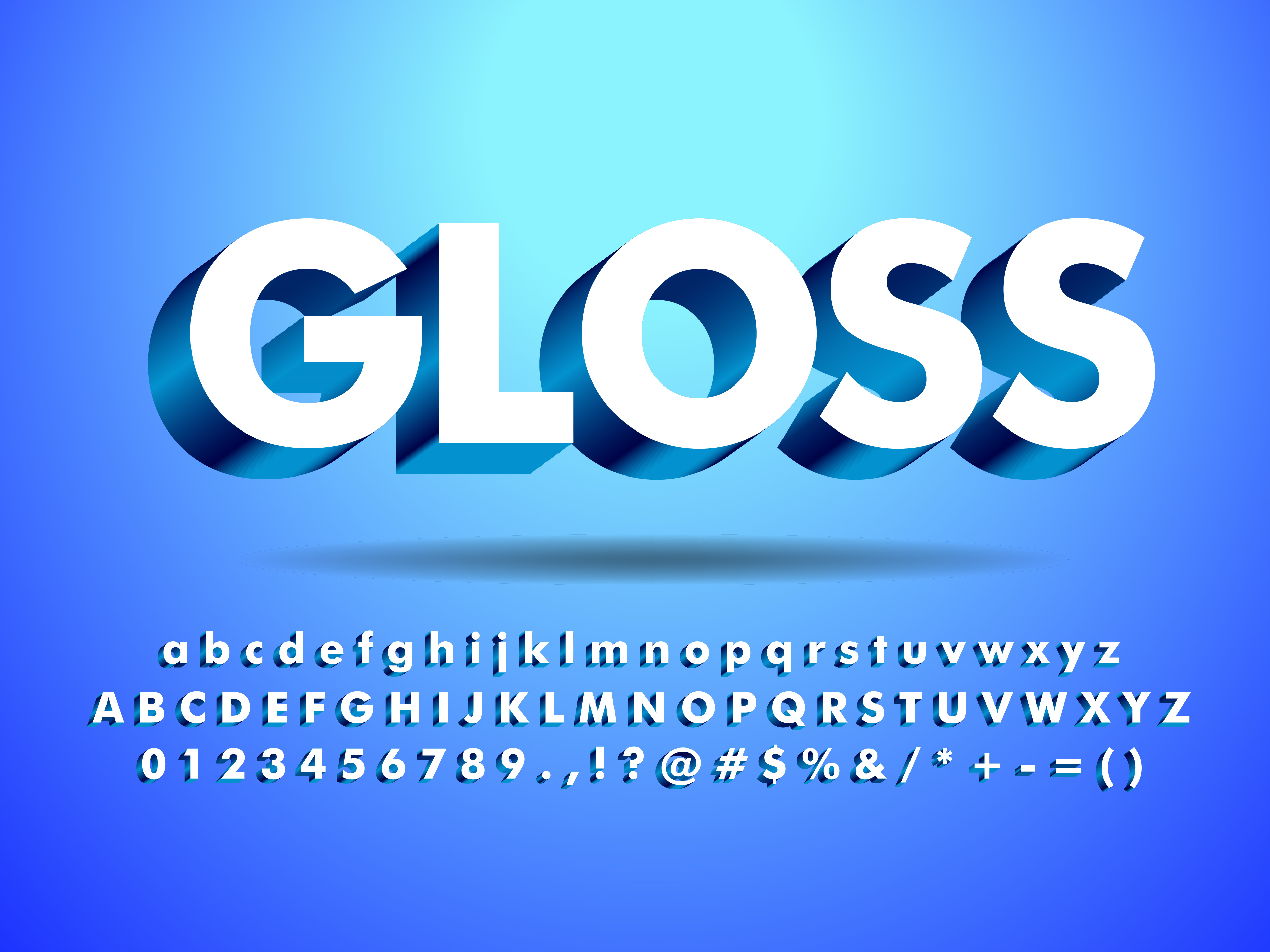 Download 3d Glossy & Shine Text Effect - Download Free Vectors ...