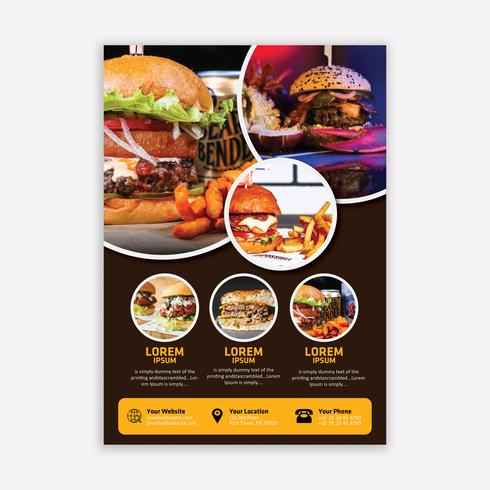 Food brochure vector