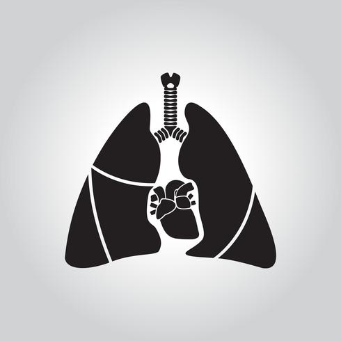 Heart  lung symbol vector