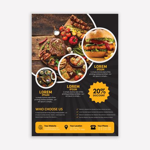 Food brochure vector