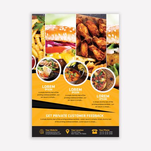 Food brochure vector