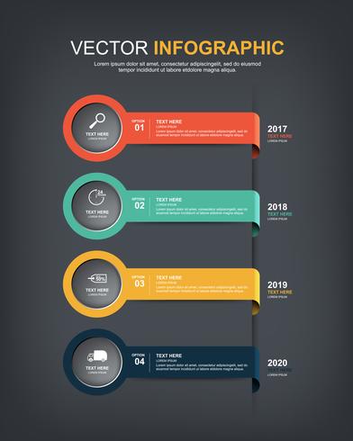 infographic elements design with 5 options vector