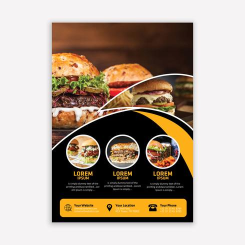 Food brochure vector