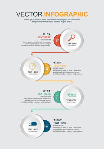 Diseño de elementos infográficos con 5 opciones. vector