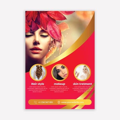 Salon brochure vector