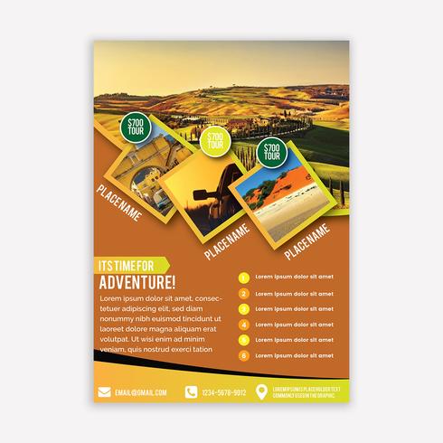 Travel brochure vector