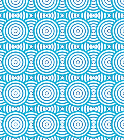 Abstract circles spiral pattern blue and white background and texture. vector