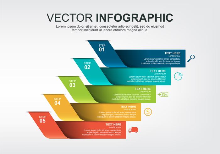 infographic elements design with 5 options vector