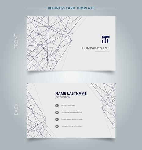 Name card business template lines structure on white background. Abstract concept and commercial design. vector