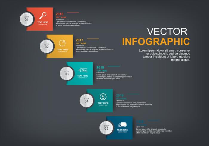 infographic elements design with 5 options vector