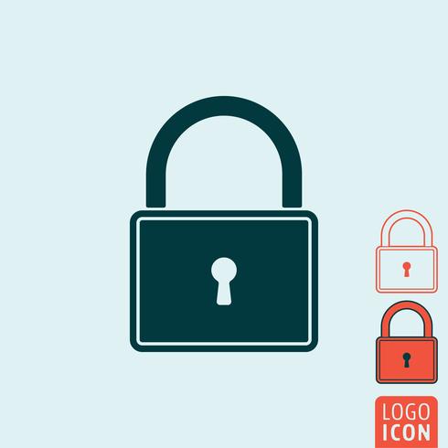 Lock icon isolated vector