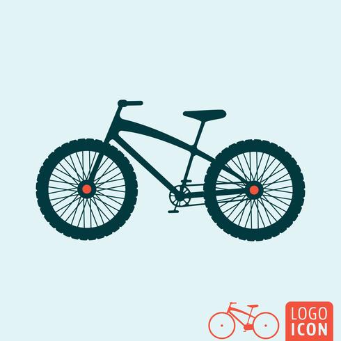 Icono de bicicleta aislado vector