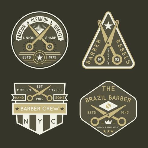 Variety of Barber Badge	 vector