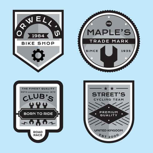 Set Vector Bike Badges