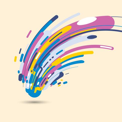Abstract modern style with composition made of various rounded shapes