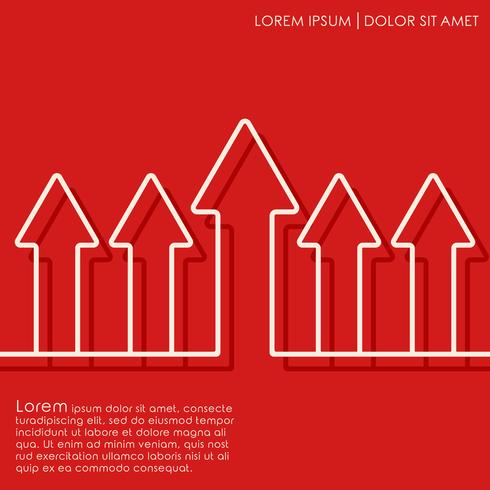 Outline arrows background vector