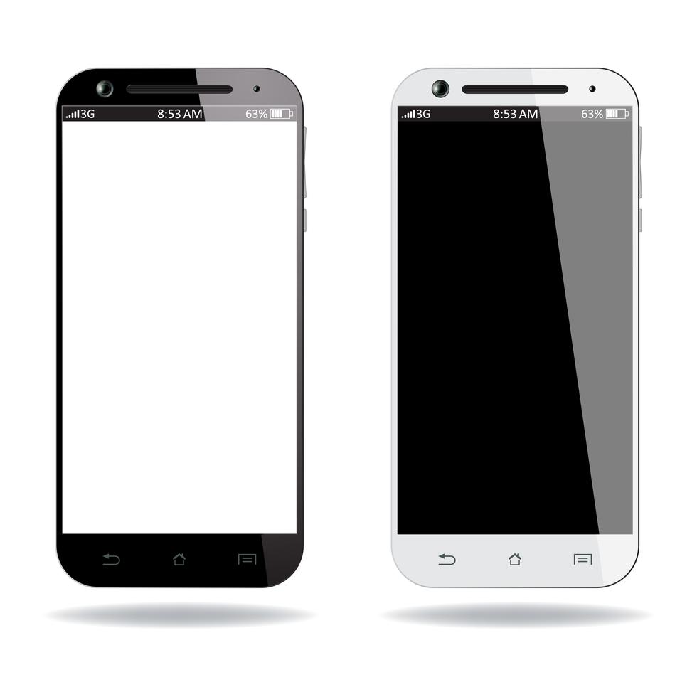 Black and white smartphones 557146 Vector Art at Vecteezy