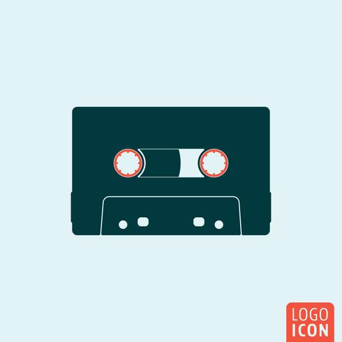 Cassette icon isolated vector