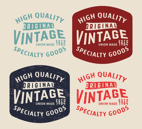 Denim vintage stamp vector