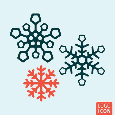 Conjunto de iconos de copo de nieve vector