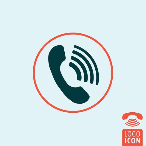 Phone icon isolated vector