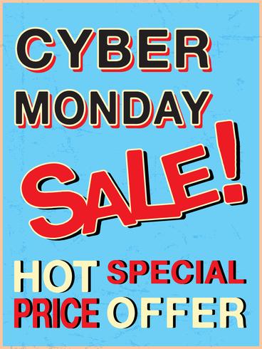 Cyber monday template vector