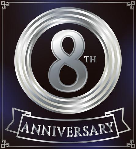 Anniversary ring silver vector
