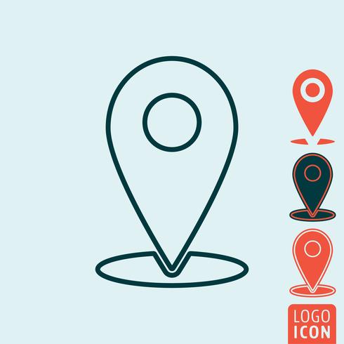 Marker location icon isolated vector