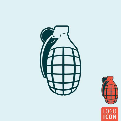 Granade icon isolated vector