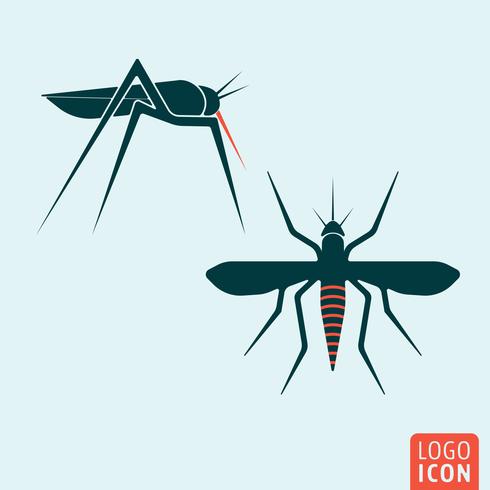 Icono de mosquito aislado vector