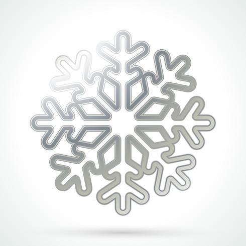 Silver snowflake icon vector