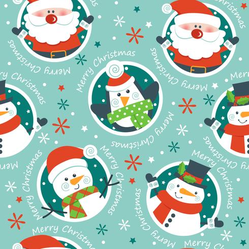 Christmas seamless pattern, vector