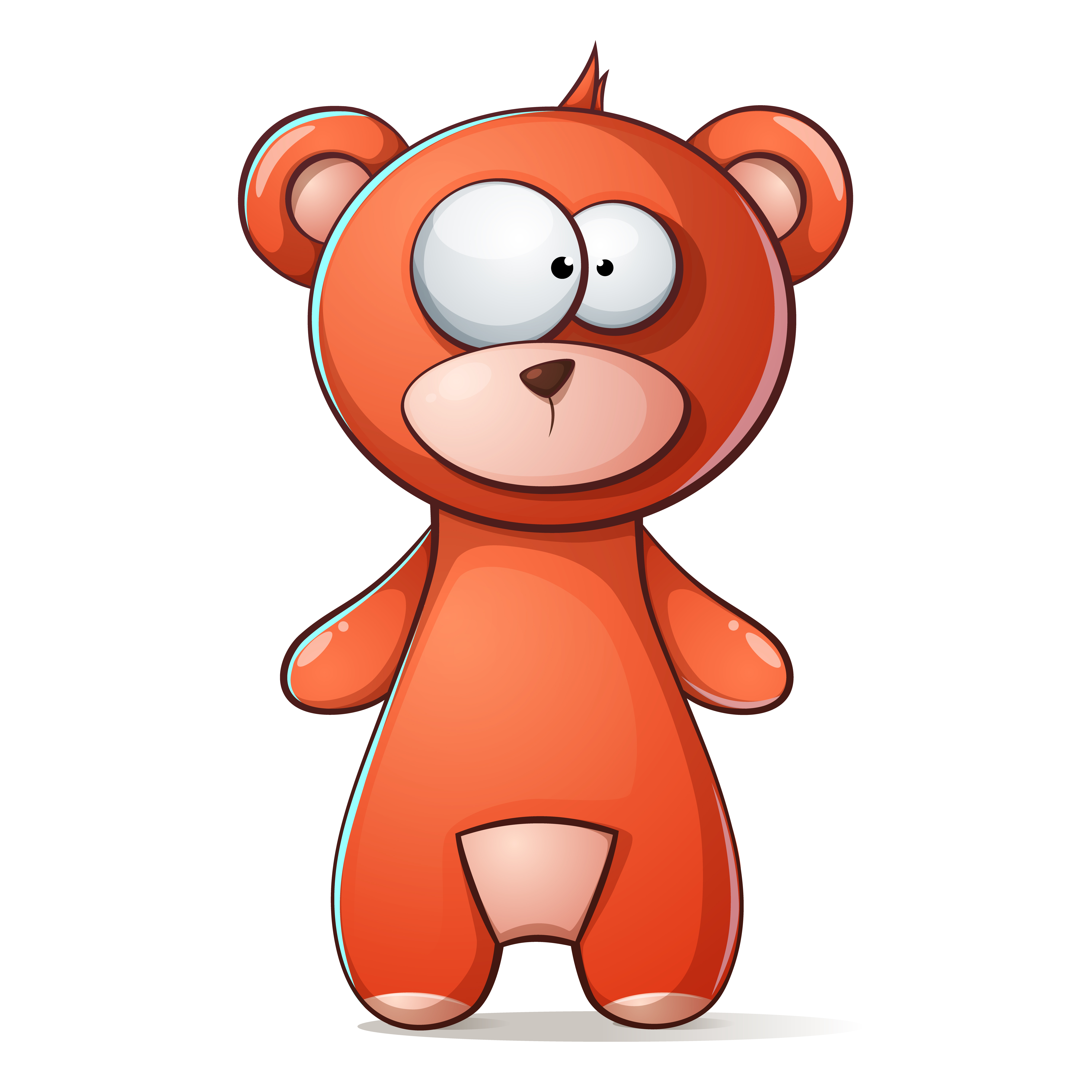 Cute, funny brown bear, grizzly teddy 557317 Vector Art at Vecteezy