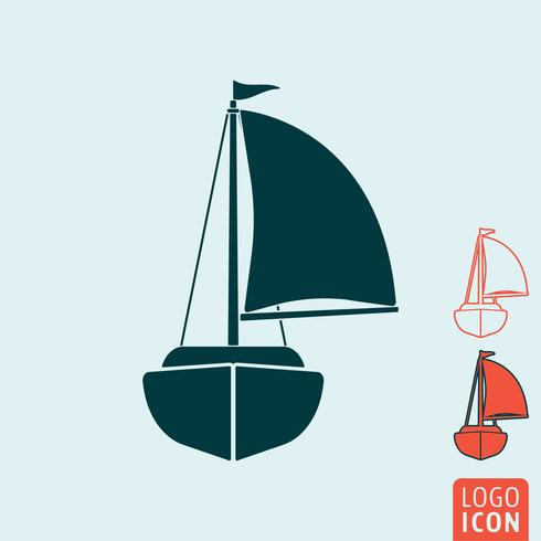 Yacht icon isolated vector