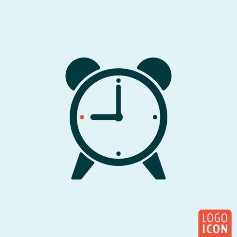 Icono de reloj despertador aislado vector