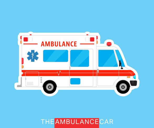 Ambulance bus isolated vector