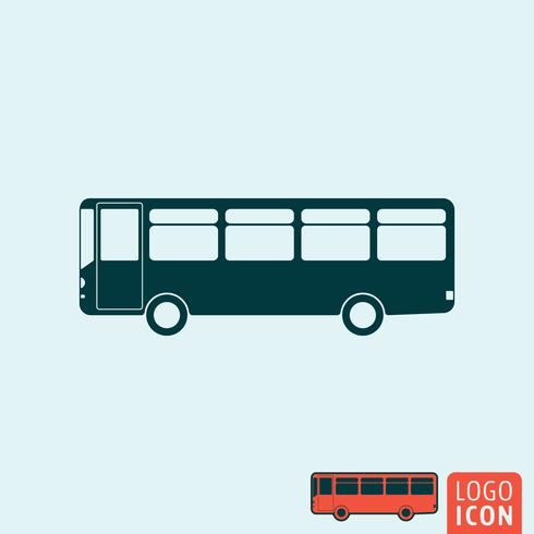 Icono de bus aislado vector