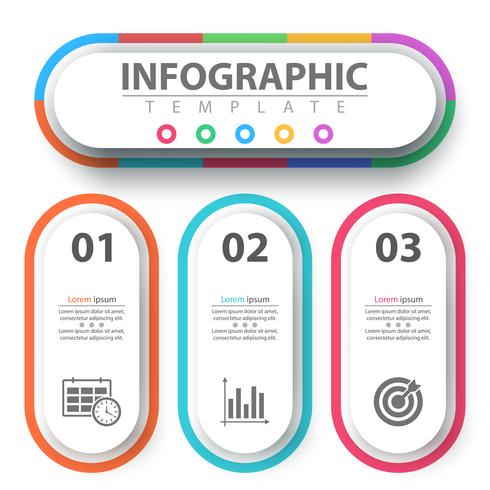 Business infographic. Paper origami template. vector