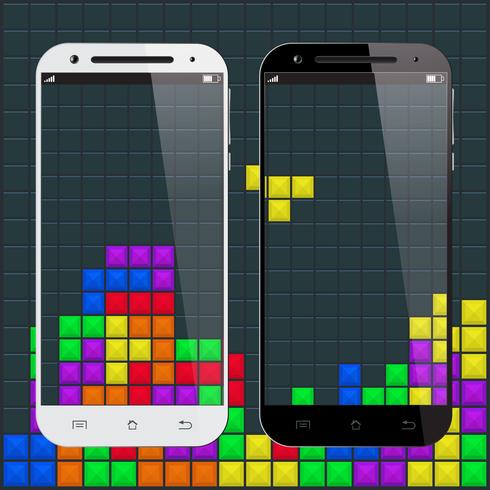 Old game smartphone vector