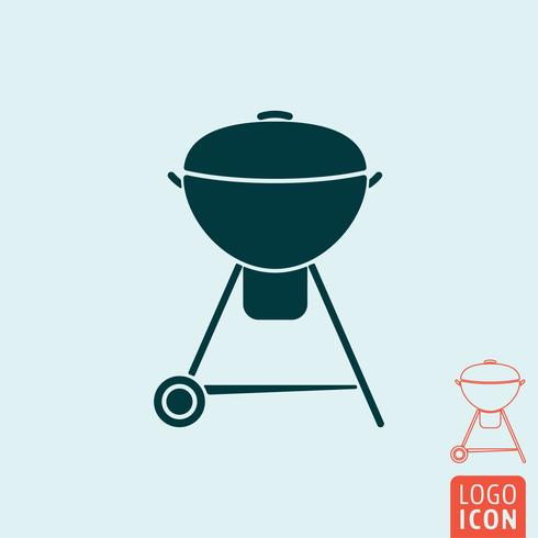 Icono de barbacoa aislado vector