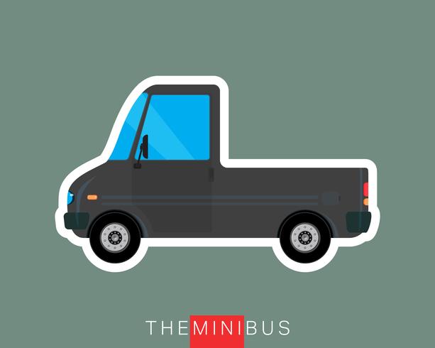 Pickup bus isolated vector