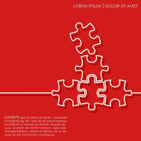 Esquema de fondo del rompecabezas vector
