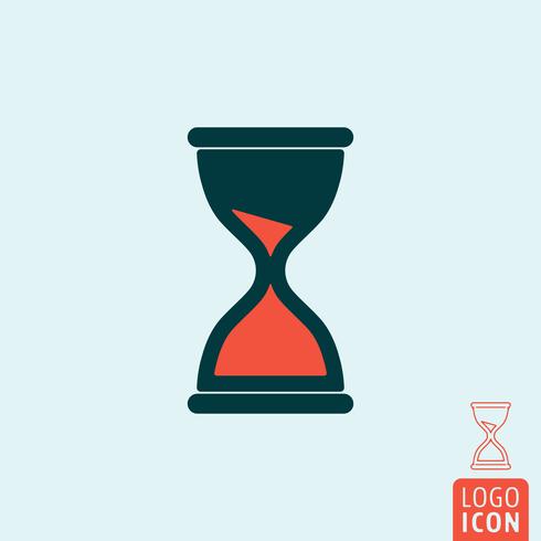 Icono de reloj de arena aislado vector