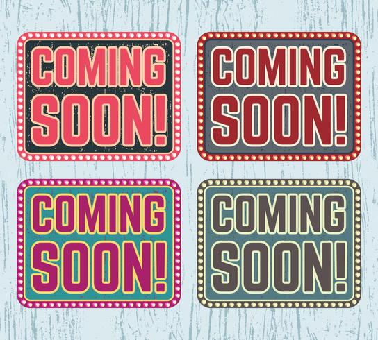 Coming soon signboard vector